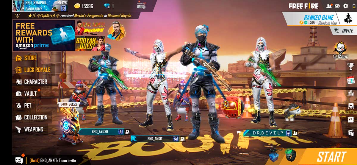 Free Fire Lobby Multiplayer